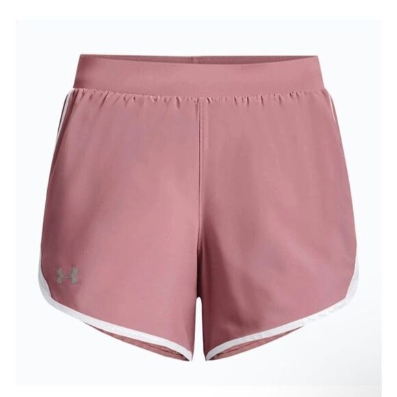 Under Armour 1350196-697 Women's Sz Small Dusty Pink/White UA Fly-By 2.0 Shorts - Picture 9 of 12